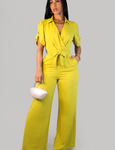 Capri Escape Jumpsuit - Citron
