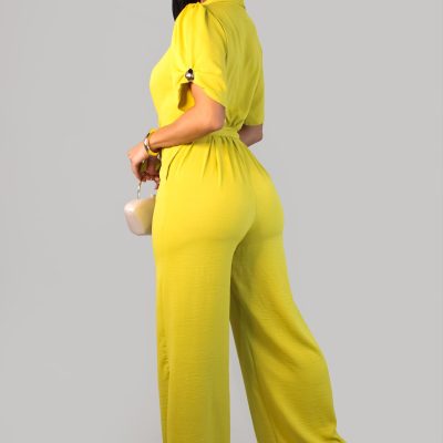 Capri Escape Jumpsuit - Citron