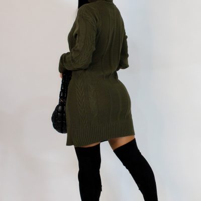 You See Me Out Mini Dress - Olive