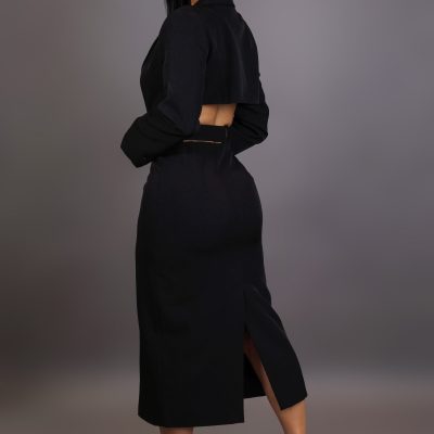 Happy Harmony Midi Dress - Black