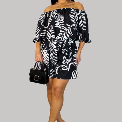 Garden Spirit Romper- Black