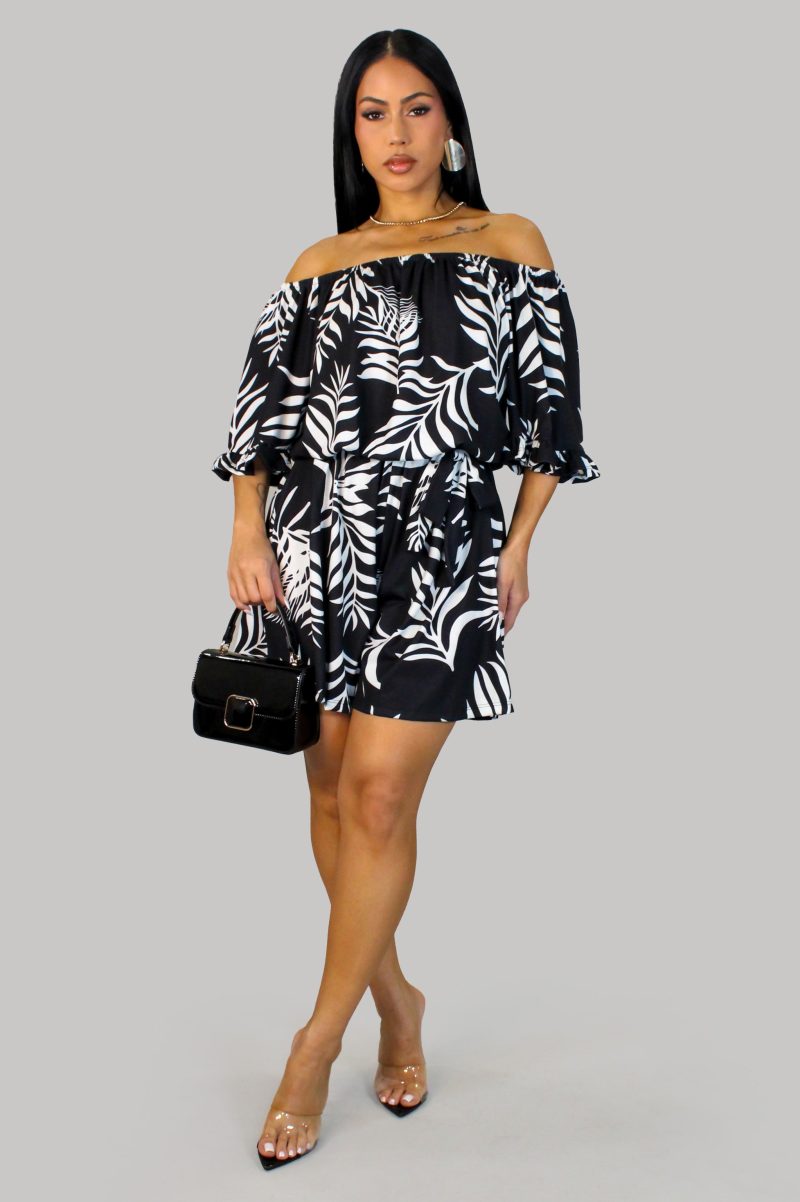 Garden Spirit Romper- Black