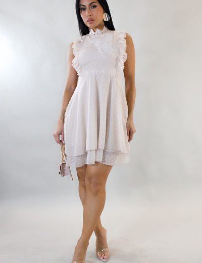 Pull Me In Mini Dress - Cream