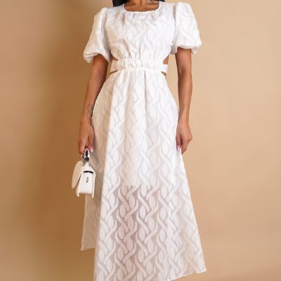 Tropical Days Midi Dress - White