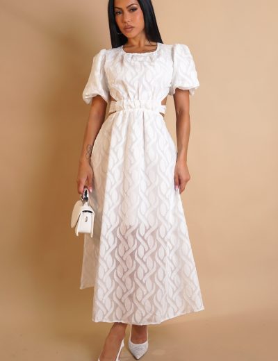 Tropical Days Midi Dress - White