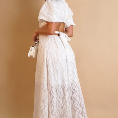 Tropical Days Midi Dress - White