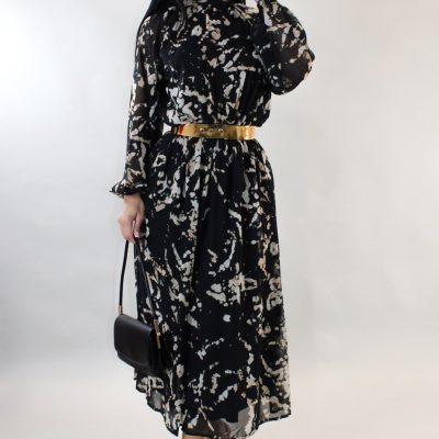 Destiny Midi Dress - Black