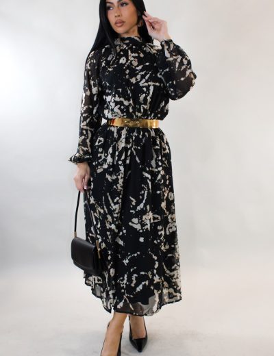 Destiny Midi Dress - Black