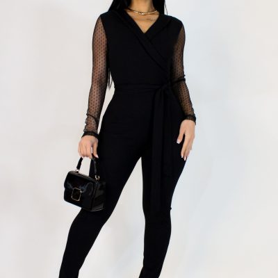 Strike A Pose Jumpsuit - Black