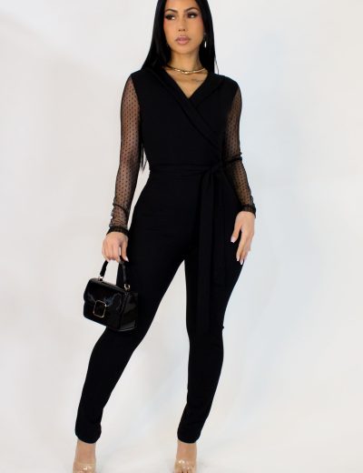 Strike A Pose Jumpsuit - Black