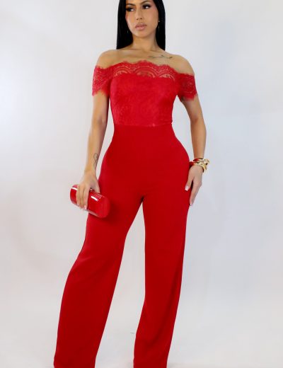 Now Playing Jumpsuit - Red