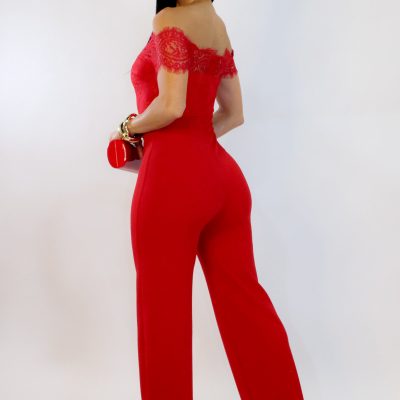 Now Playing Jumpsuit - Red