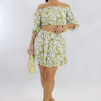 Here & Now Skirt Set - Green Matcha