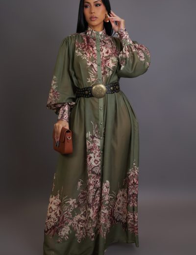 Keep It A Secret Maxi Dress - Green