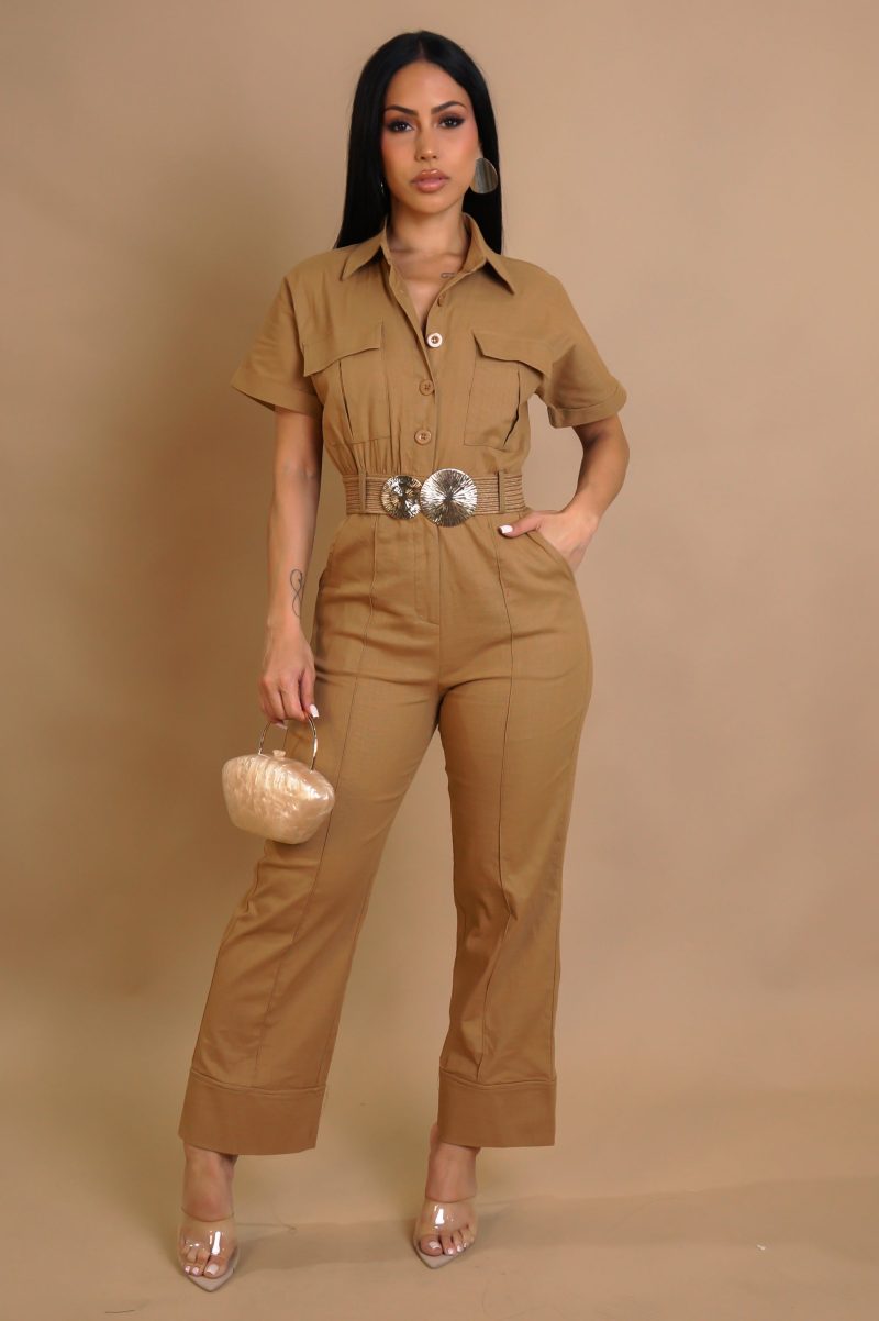 Sandshell Jumpsuit - Khaki