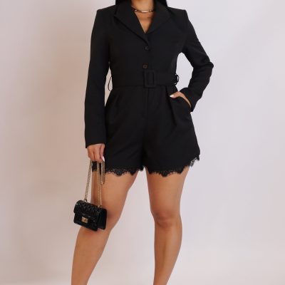 Gettin' Hot In Here Romper - Black