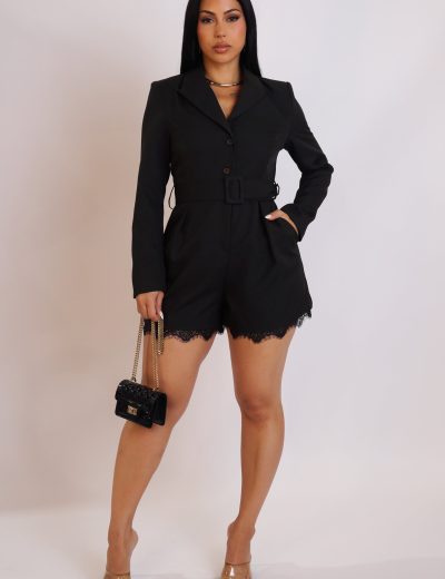 Gettin' Hot In Here Romper - Black