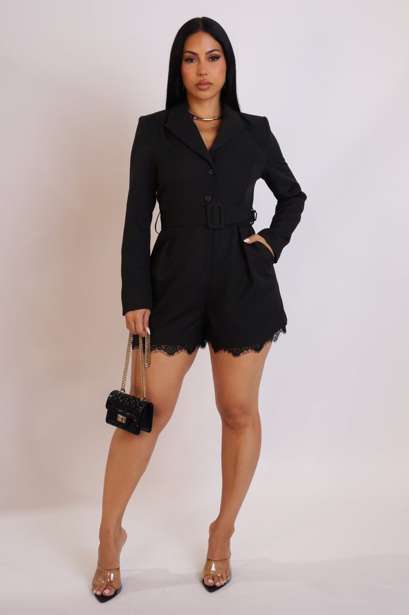 Gettin' Hot In Here Romper - Black