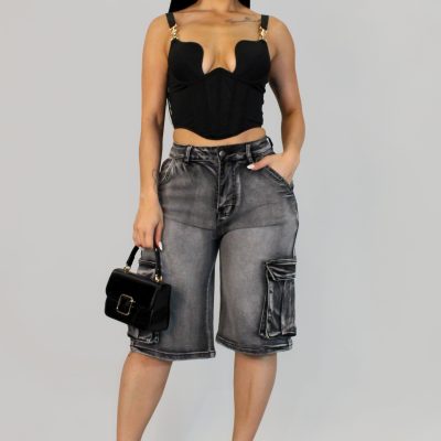 At Camp Now Bermuda - Denim-Black