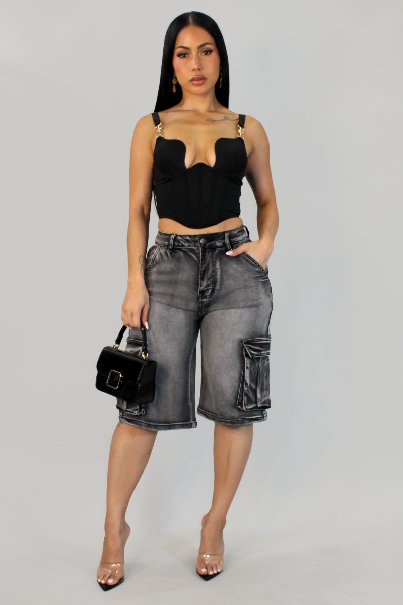 At Camp Now Bermuda - Denim-Black