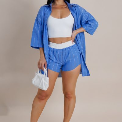 Beach Ready Short Set - Blue