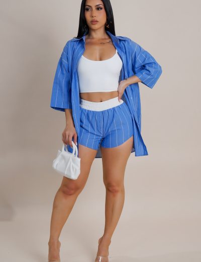 Beach Ready Short Set - Blue