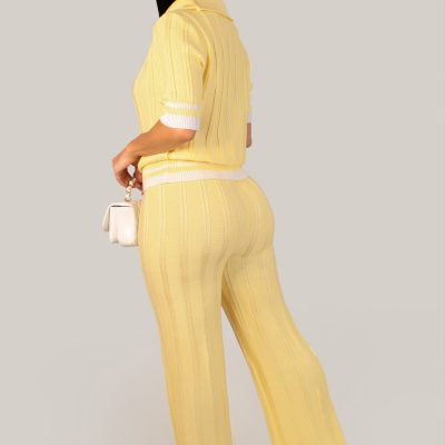 Sunday's Brunch Pant Set - Yellow